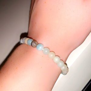 Crystal Blue Bead Bracelet